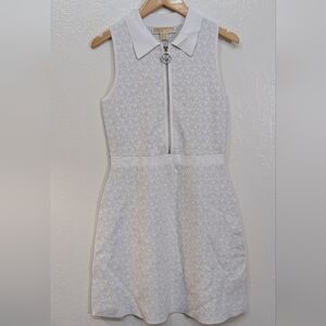 Metallic Logo Jacquard Polo Dress